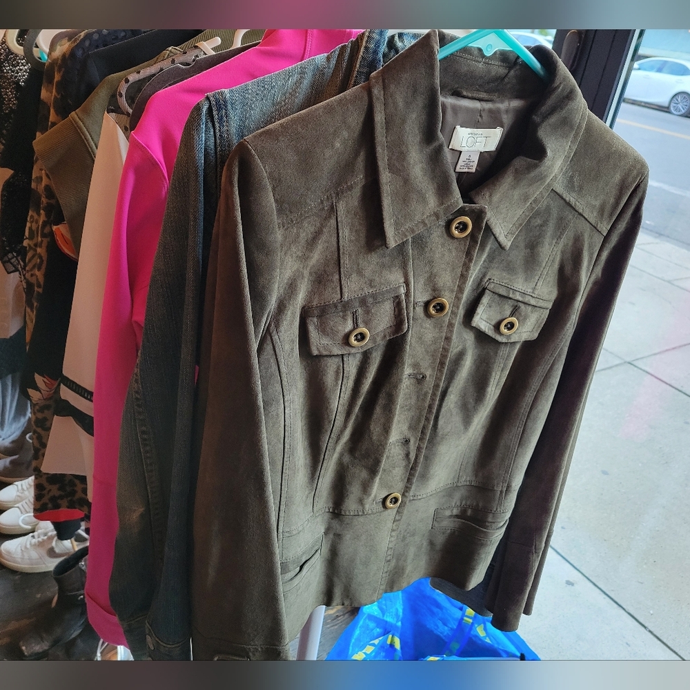Suede jacket, size 6